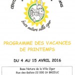Vacances de printemps Vacances de printemps