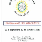 La rentrée de septembre 2017 au centre de loisirs