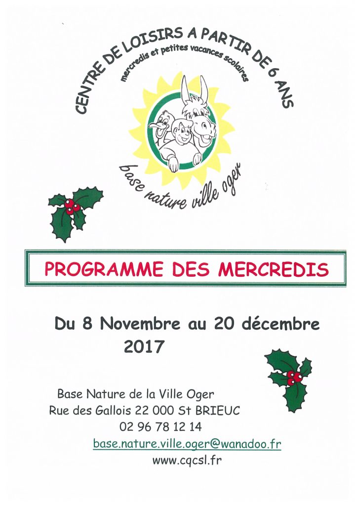 En novembre et décembre, au centre de loisirs…