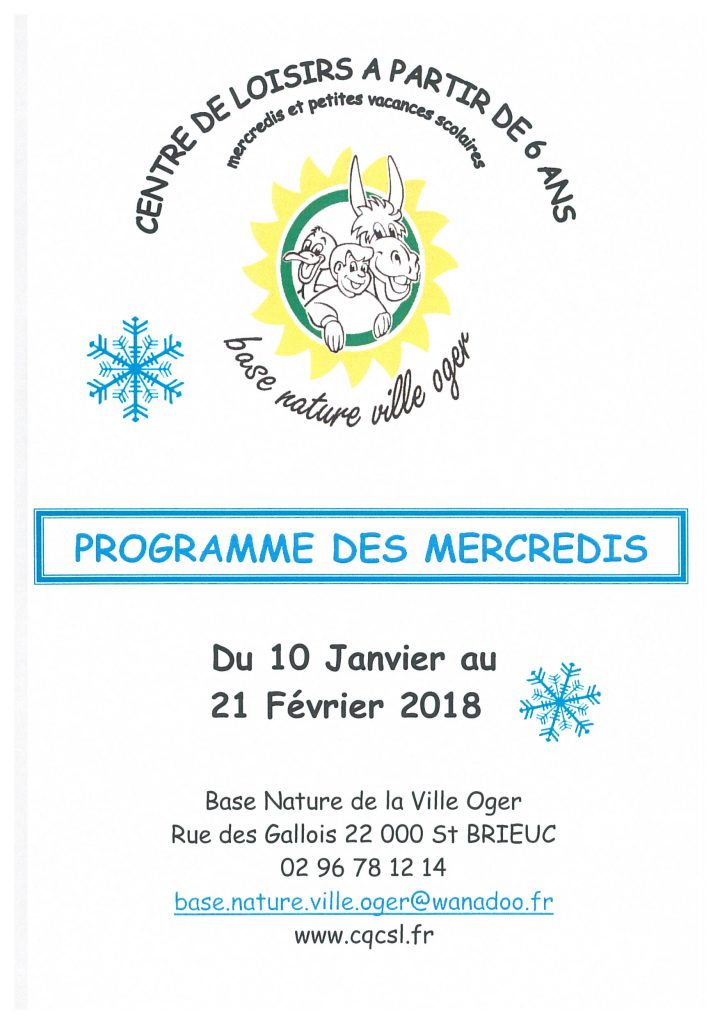 LE PROGRAMME DE JANVIER 2018 EST EN LIGNE !