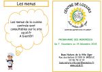 Programme du centre de loisirs de Novembre à décembre