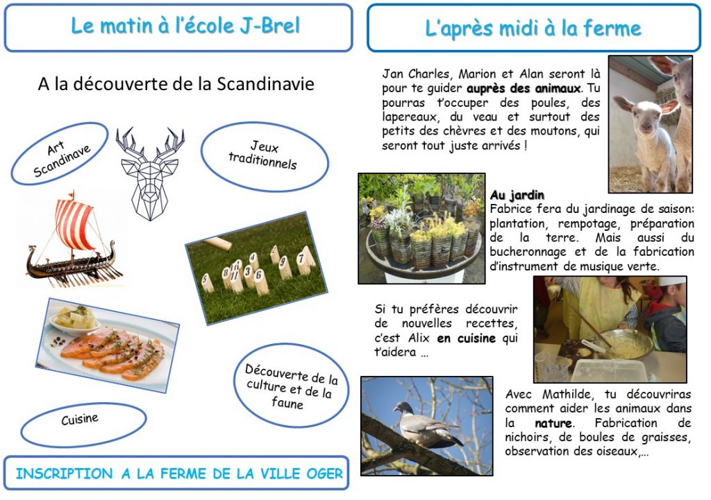 Programme du centre de loisirs – vacances d’Hiver