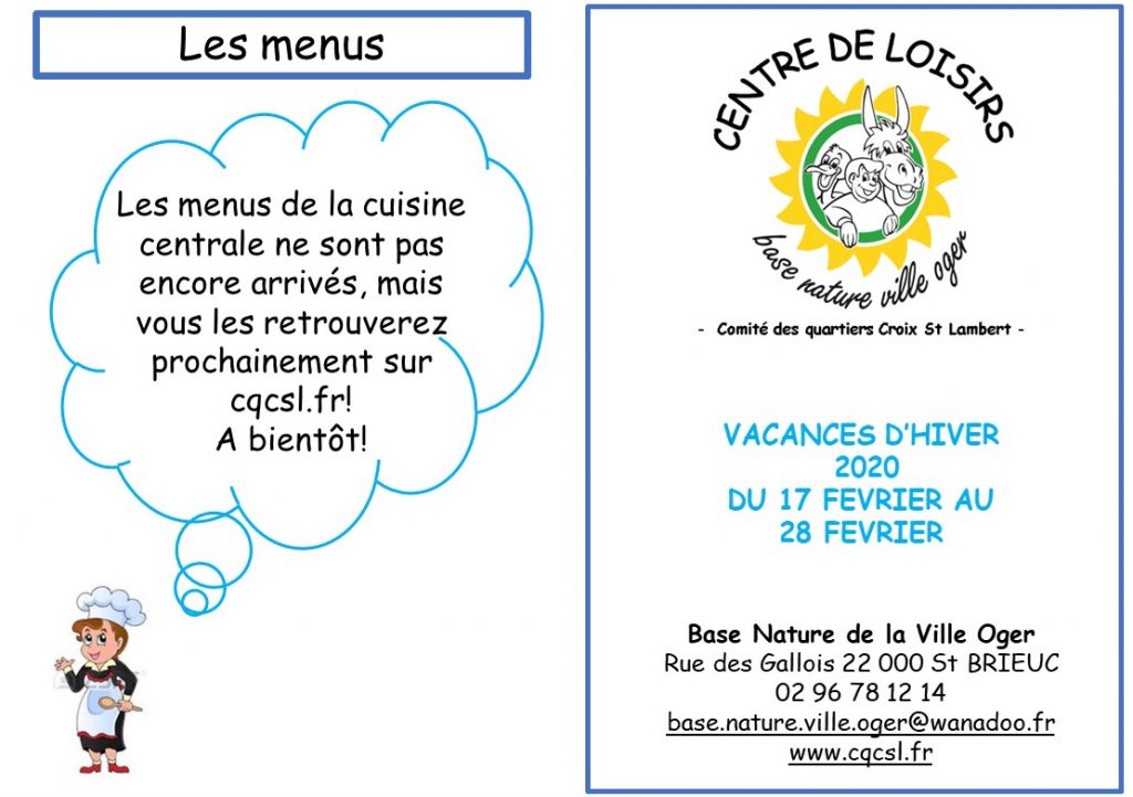 Programme des vacances d’Hiver 2020