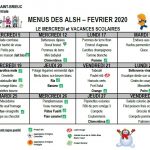 MENU FEVRIER 2020